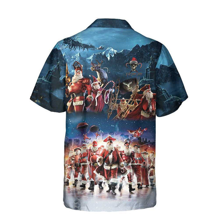 Mirla | Santa Squad Rolig Santa Hawaiian Skjorta Jul Hawaiian Skjorta För Män-Eva Jonsson