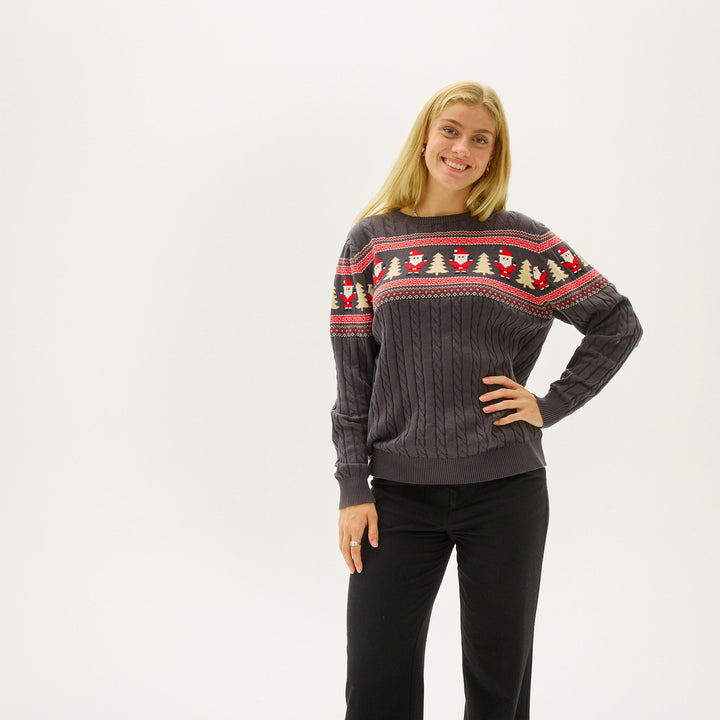 Mirla | Santas Kabelstickad Tröja - Dam-Eva Jonsson