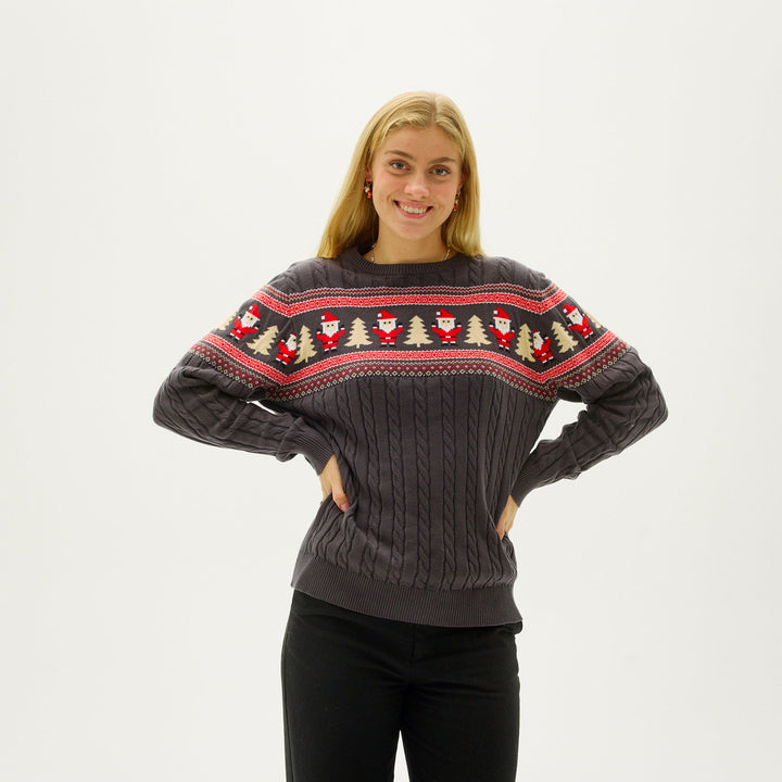 Mirla | Santas Kabelstickad Tröja - Dam-Eva Jonsson