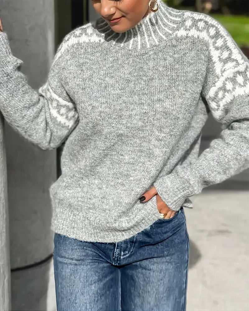 Mirla | Signerat sweatshirtt med hög krage-Eva Jonsson