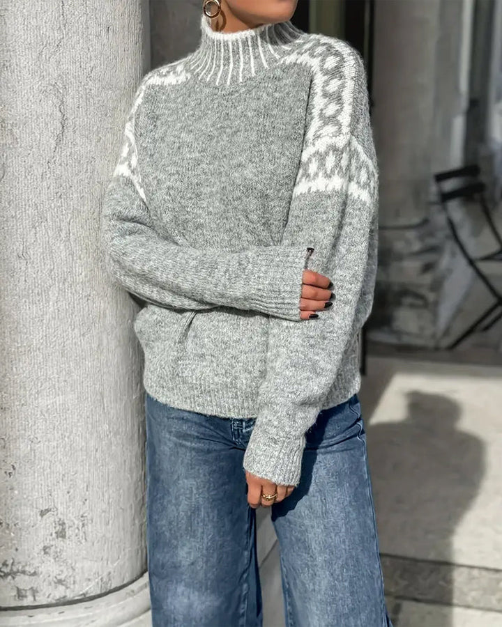 Mirla | Signerat sweatshirtt med hög krage-Eva Jonsson