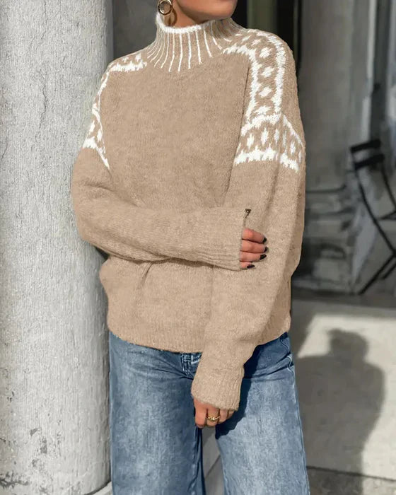 Mirla | Signerat sweatshirtt med hög krage-Eva Jonsson