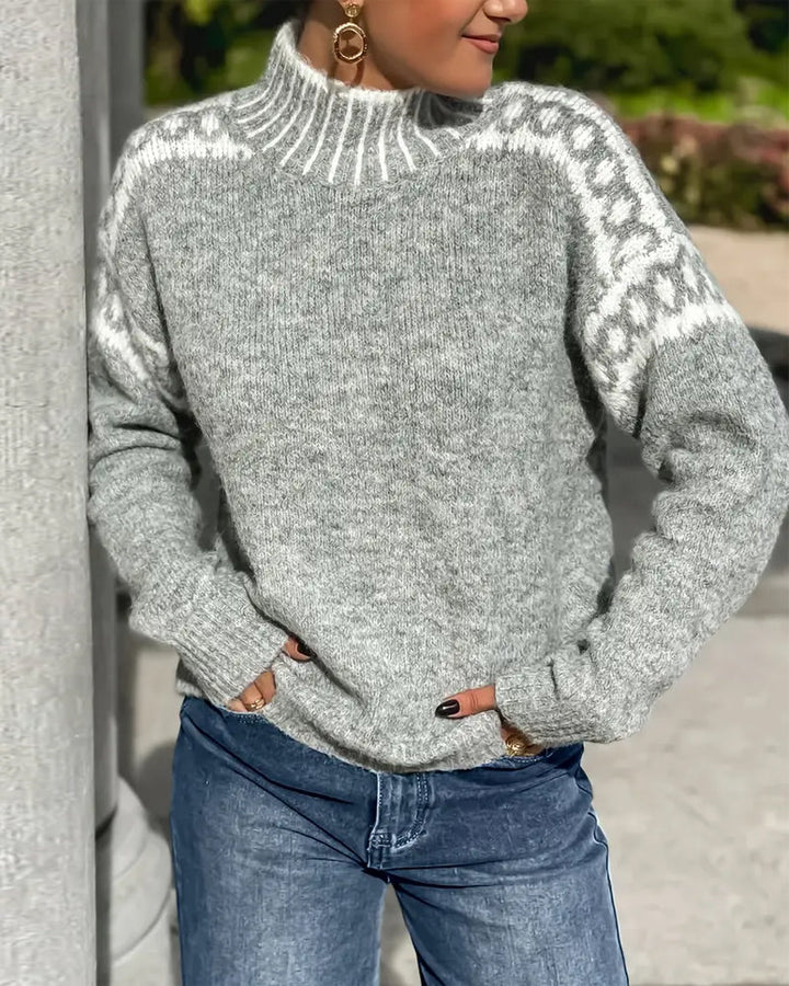 Mirla | Signerat sweatshirtt med hög krage-Eva Jonsson