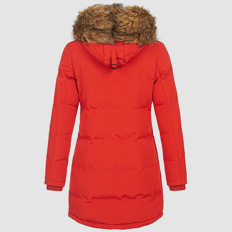 Mirla | Slim-Fit Vinterparka med Konstpälskapuschon-Eva Jonsson