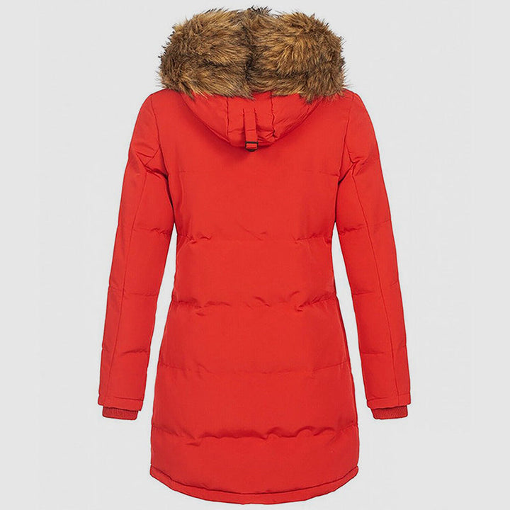 Mirla | Slim-Fit Vinterparka med Konstpälskapuschon-Eva Jonsson