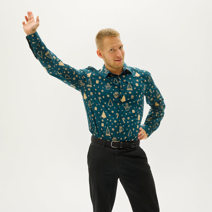 Eva Jonsson | Snögubbens Julskjorta - Herr-Eva Jonsson