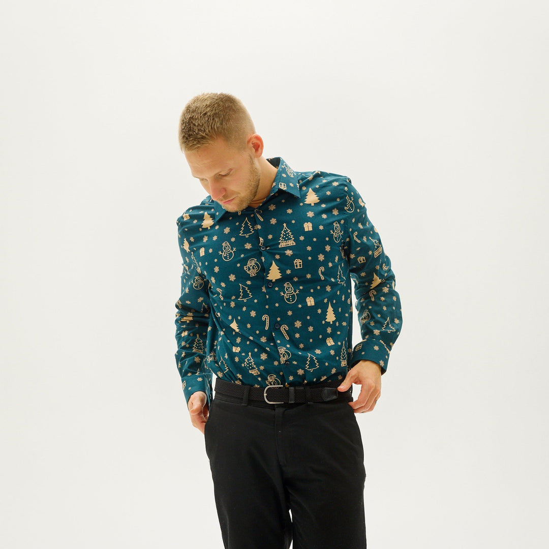 Eva Jonsson | Snögubbens Julskjorta - Herr-Eva Jonsson