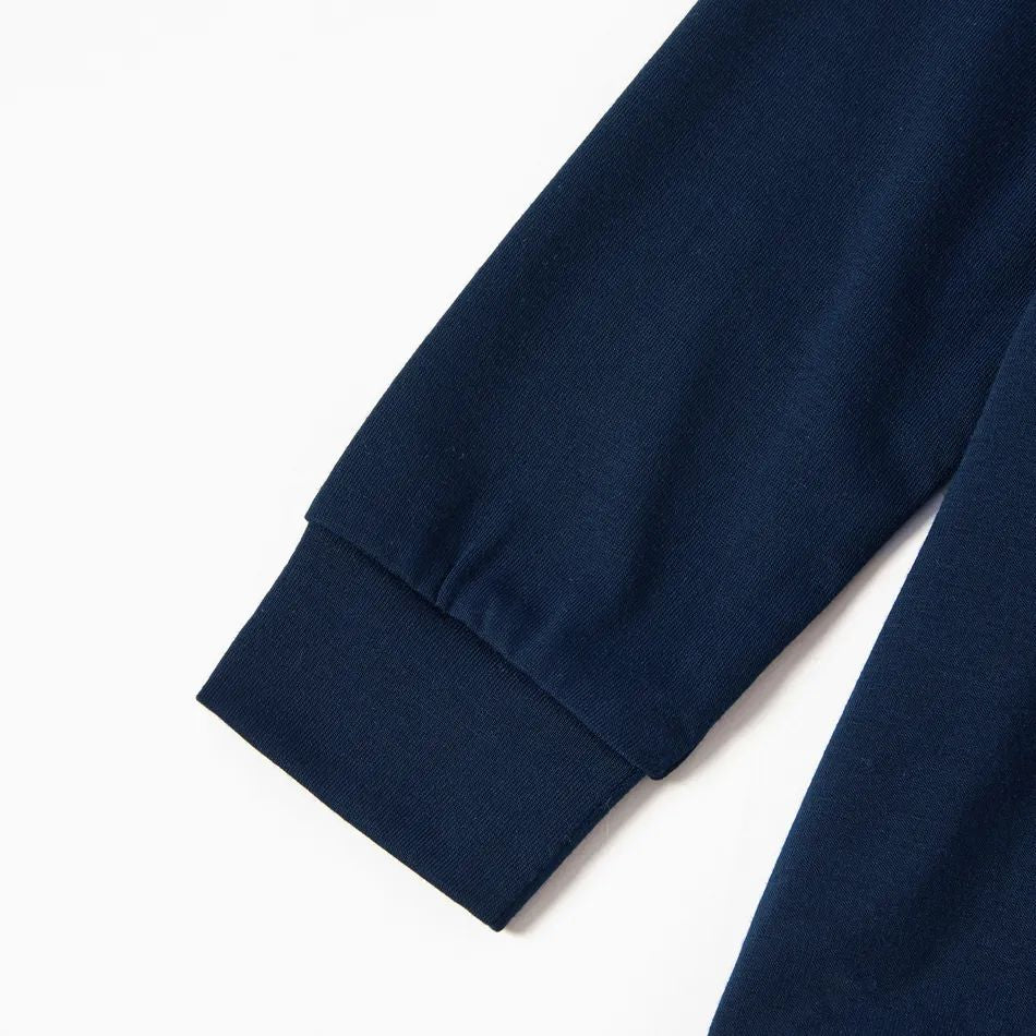 Mirla | Söt Familj Jul 2025 Texttryck Blår Familj Jul Pyjamas I Matchande Stil-Eva Jonsson