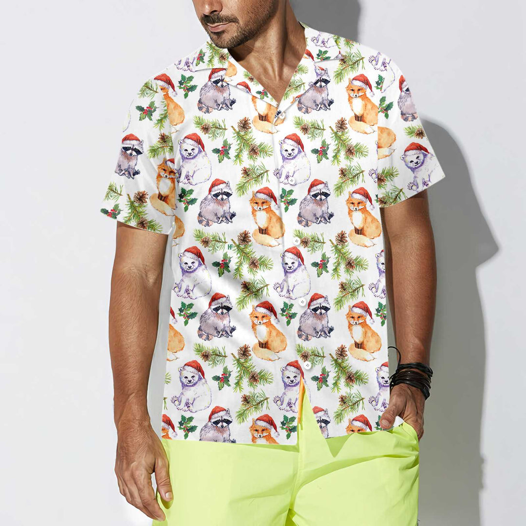 Mirla | Söta Djur I Julmössa Hawaiian Shirt Fun Christmas Shirt Unique Gift For Christmas-Eva Jonsson