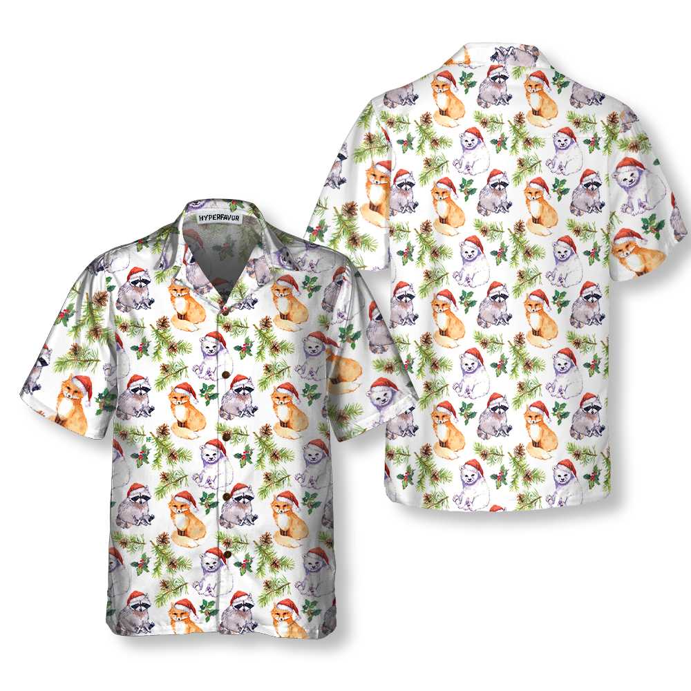 Mirla | Söta Djur I Julmössa Hawaiian Shirt Fun Christmas Shirt Unique Gift For Christmas-Eva Jonsson