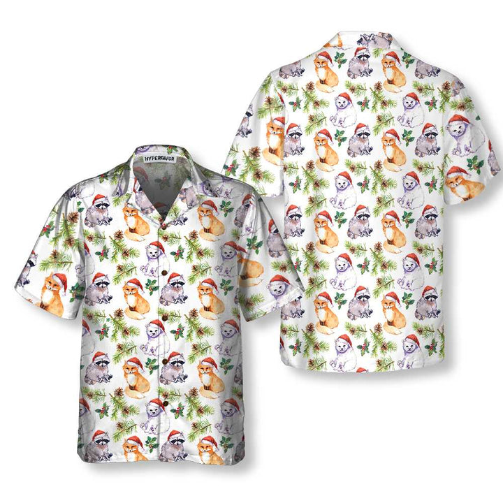 Mirla | Söta Djur I Julmössa Hawaiian Shirt Fun Christmas Shirt Unique Gift For Christmas-Eva Jonsson