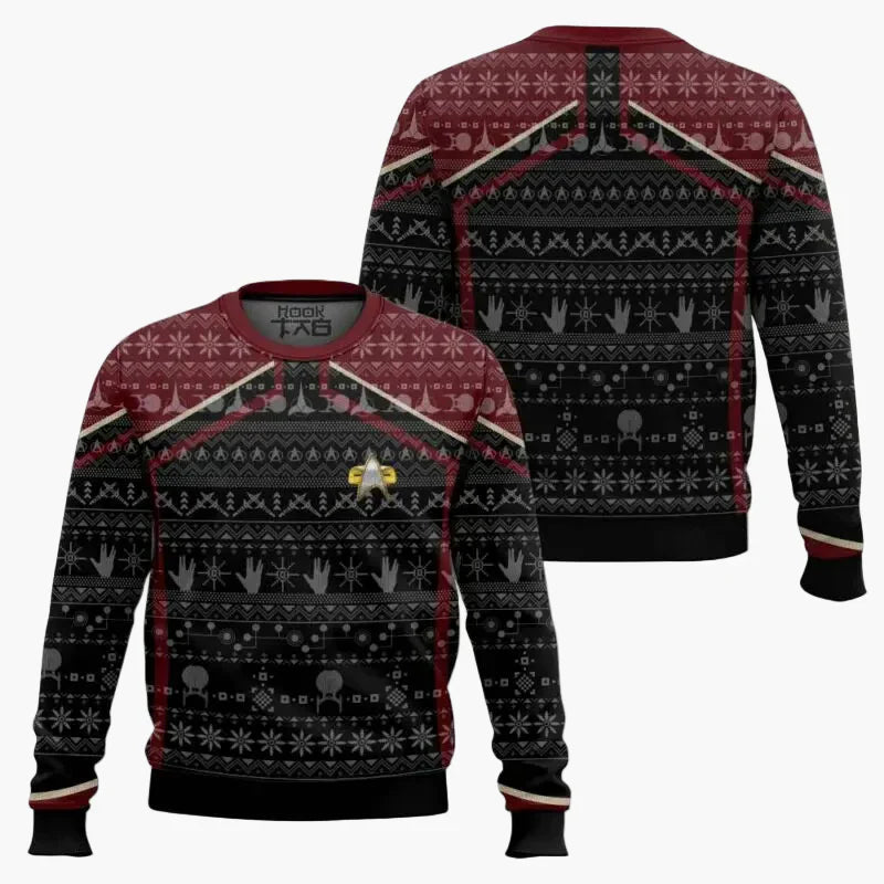 Mirla | Star Trek Tröja - Geek Jul Sweatshirt för Fans, Vinter Fritid-Eva Jonsson