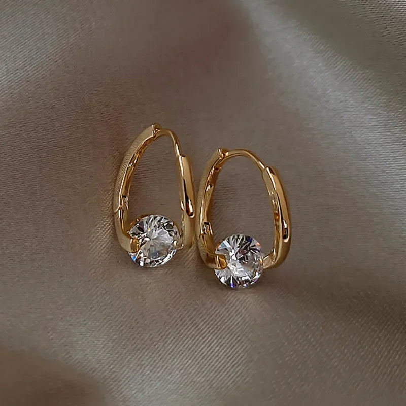 Mirla | Sterling Silver Geometriska Zirkon Örhängen-Eva Jonsson