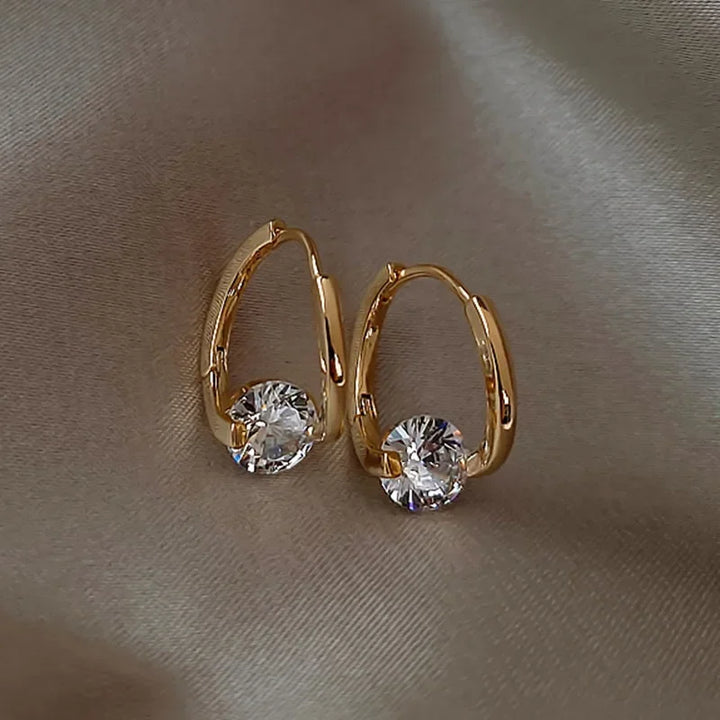 Mirla | Sterling Silver Geometriska Zirkon Örhängen-Eva Jonsson