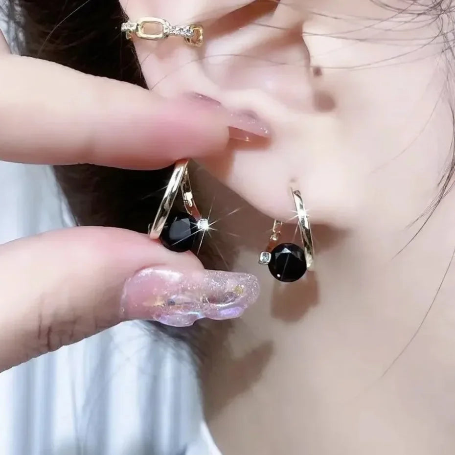 Mirla | Sterling Silver Geometriska Zirkon Örhängen-Eva Jonsson