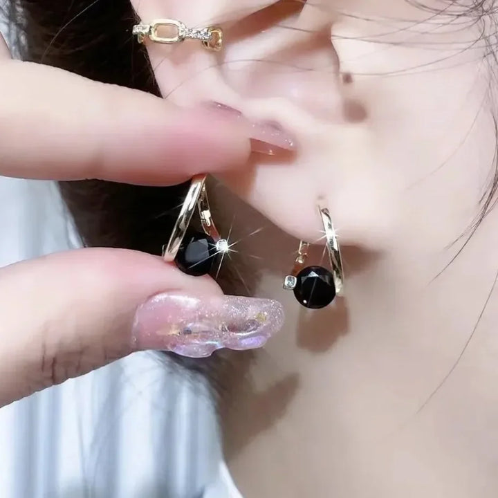 Mirla | Sterling Silver Geometriska Zirkon Örhängen-Eva Jonsson