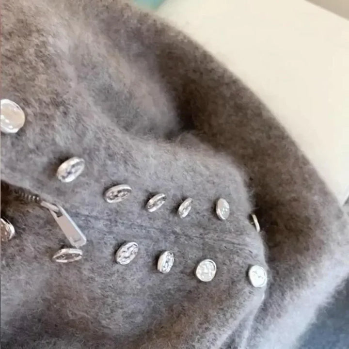 Mirla | Stickjacka för Kvinnor med Dragkedja-Eva Jonsson