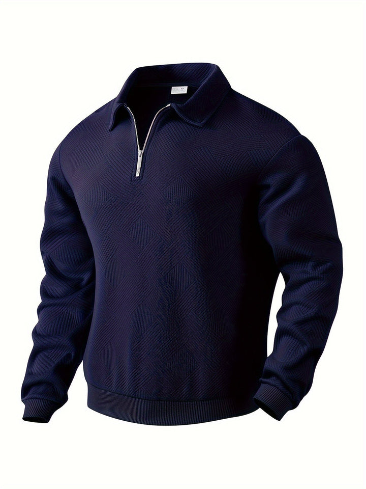 Mirla | Stilfull 1/4-Zipp-Tröja för Män-Eva Jonsson