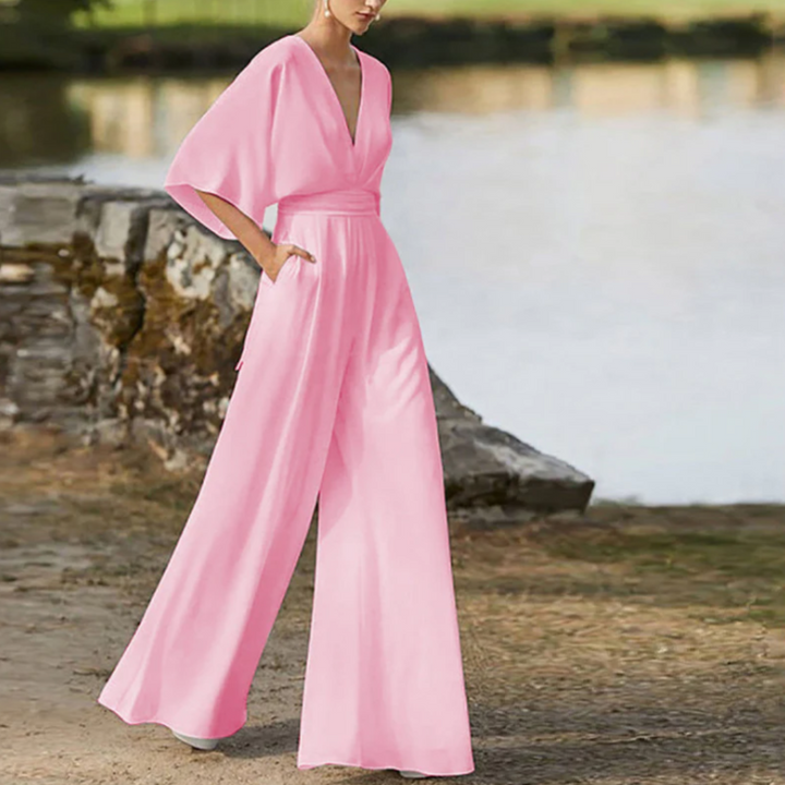 Mirla | Stilfull dam-jumpsuit med halva ärmar-Eva Jonsson