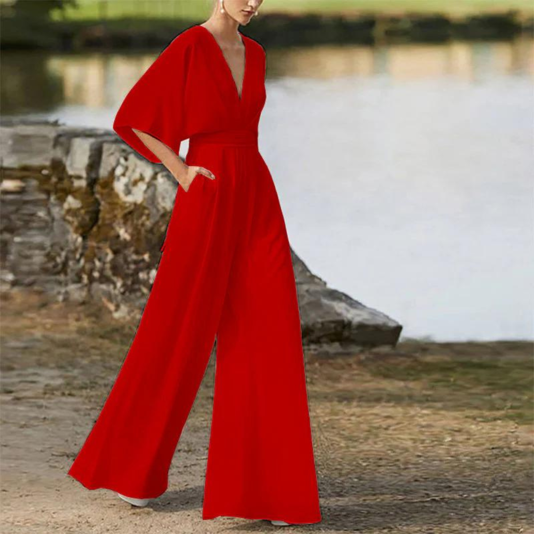 Mirla | Stilfull dam-jumpsuit med halva ärmar-Eva Jonsson