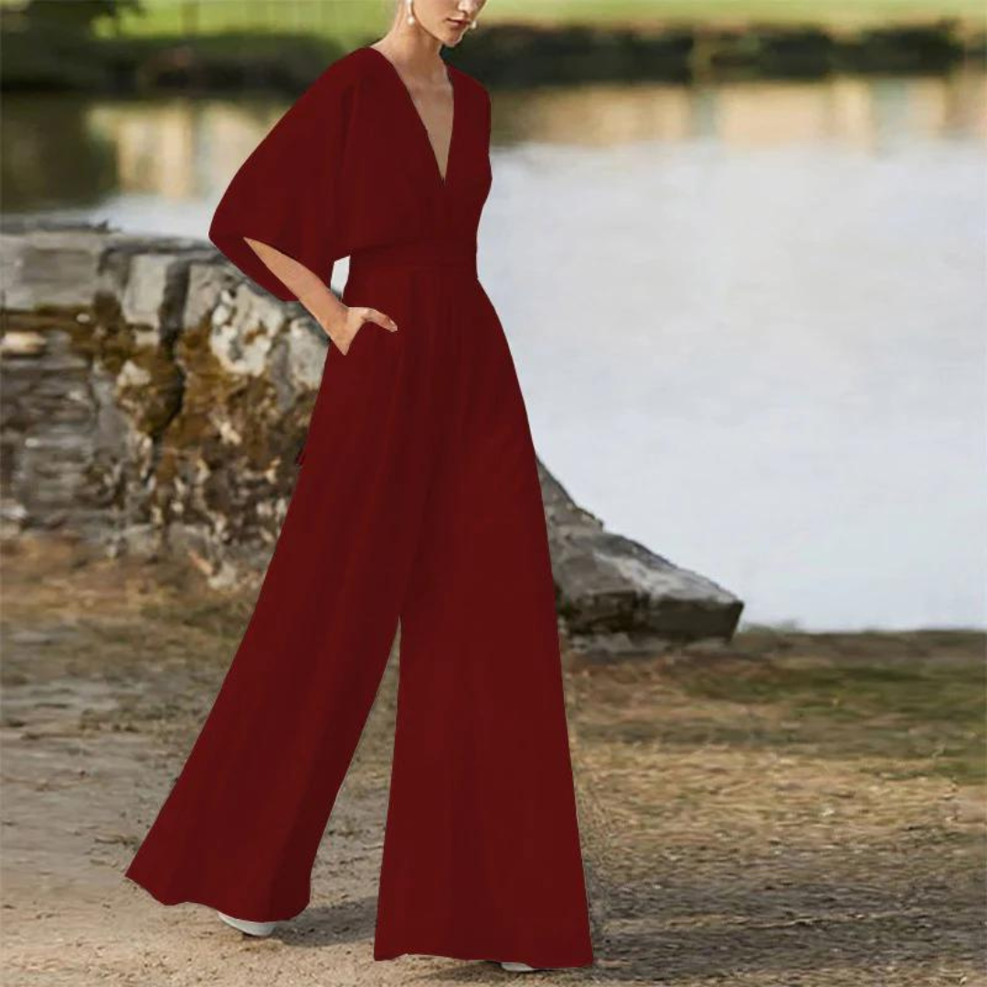 Mirla | Stilfull dam-jumpsuit med halva ärmar-Eva Jonsson