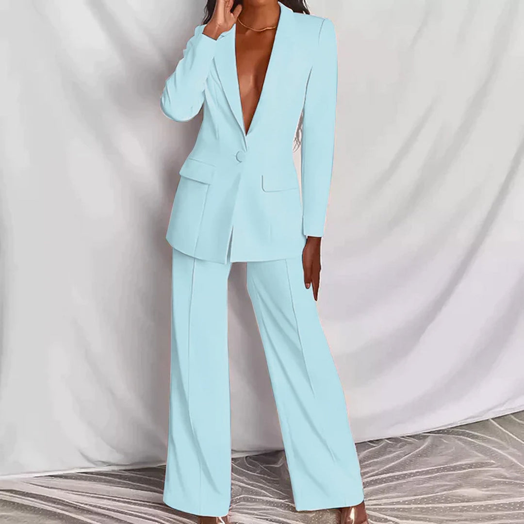 Mirla | Stilig Set Bestående Av Edel Blazer och Elegant Byxa-Eva Jonsson