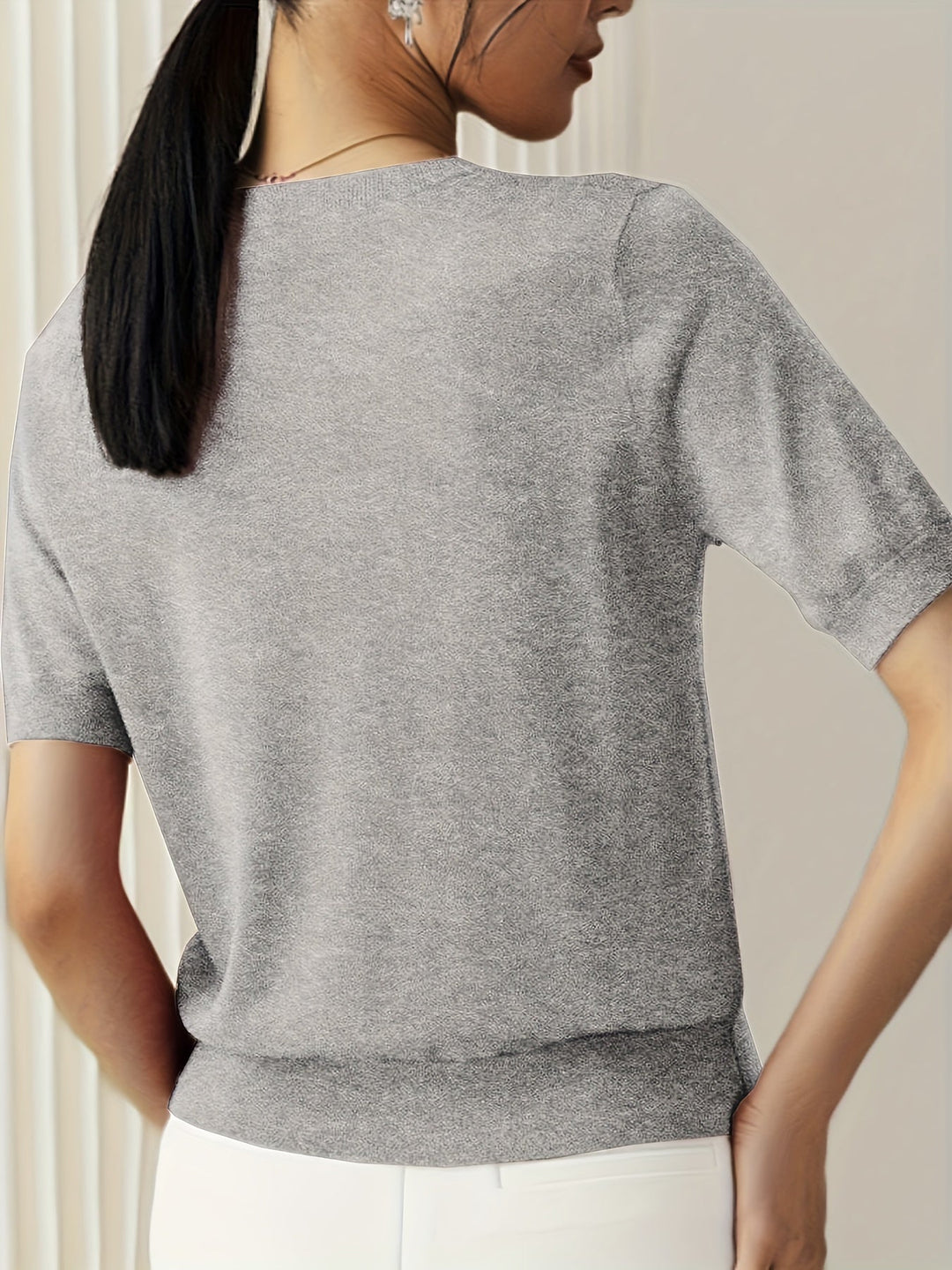 Mirla | Stiligt stickat T-shirt för damer-Eva Jonsson