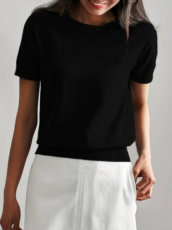 Mirla | Stiligt stickat T-shirt för damer-Eva Jonsson