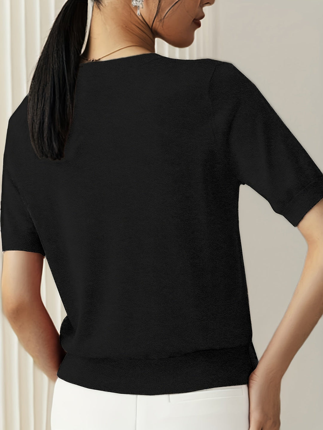 Mirla | Stiligt stickat T-shirt för damer-Eva Jonsson