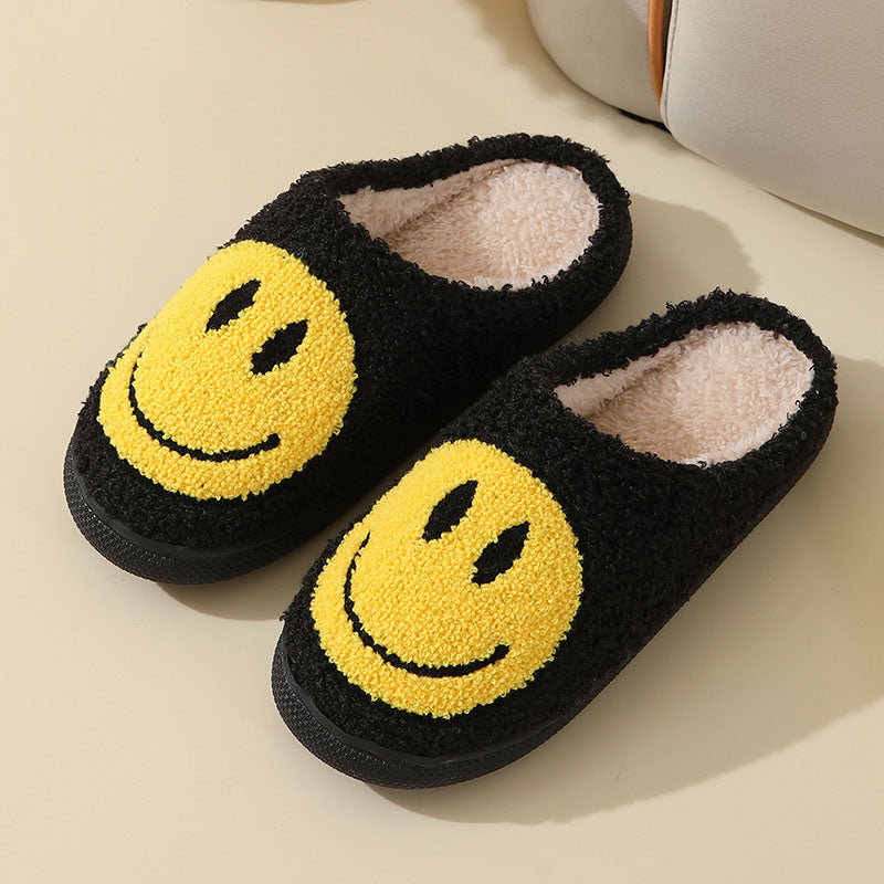 Mirla | Stort smiley-mönster pälslofflor-Eva Jonsson