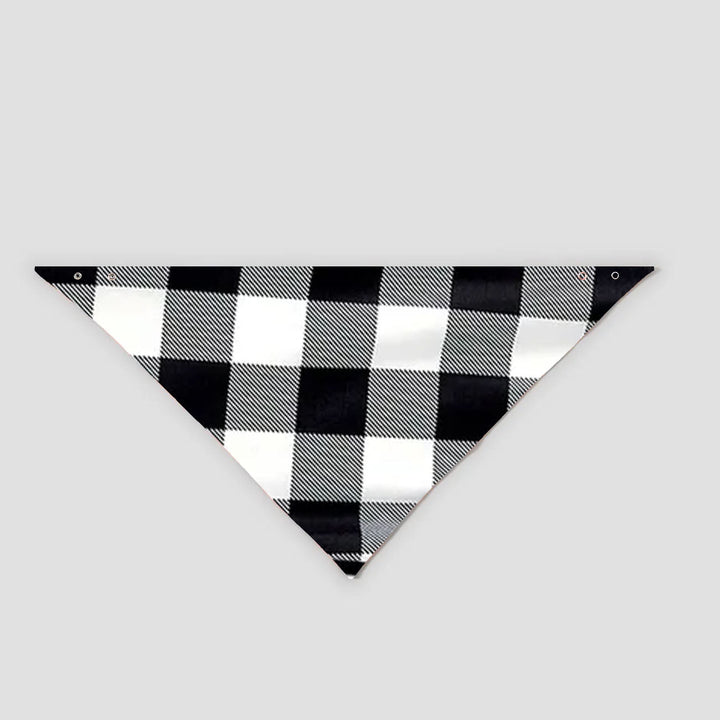 Eva Jonsson | Svart-Vit Rutiga Korta Ärmar-Julpyjamas-Set med Jul-Textmönster Edition-Eva Jonsson