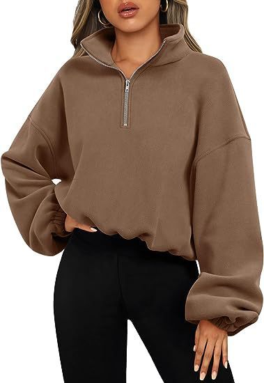 Mirla | Sweatshirt med Halvdragkedja och Ståkrage-Eva Jonsson