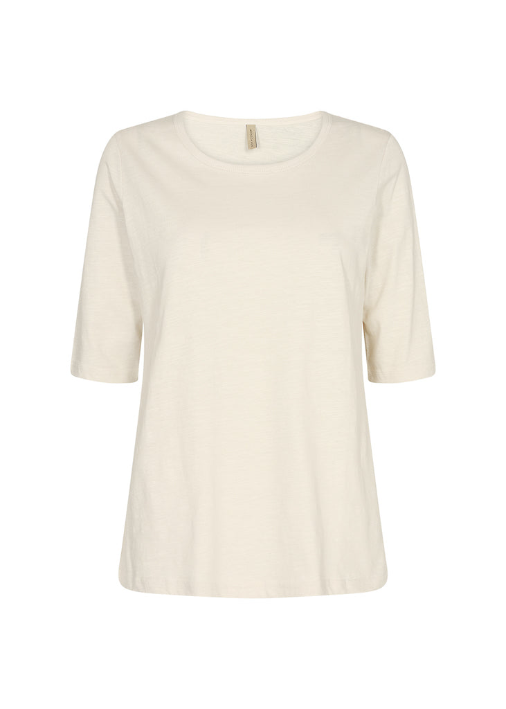 Mirla | T-shirt med Längre Ärmar i Karamell-Eva Jonsson