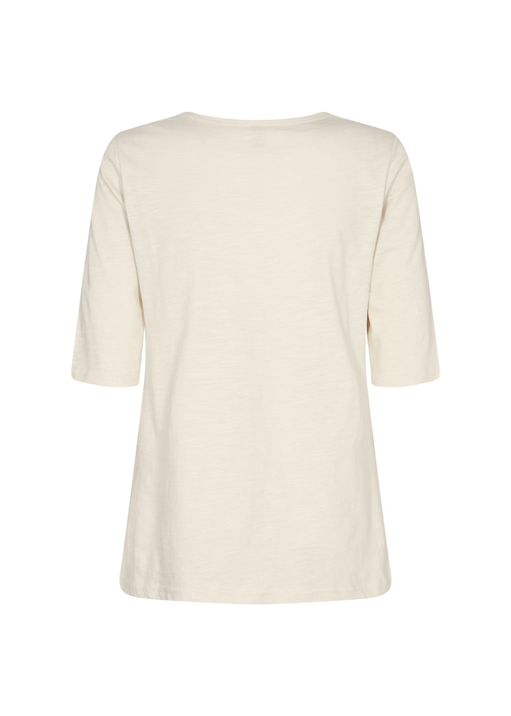 Mirla | T-shirt med Längre Ärmar i Karamell-Eva Jonsson