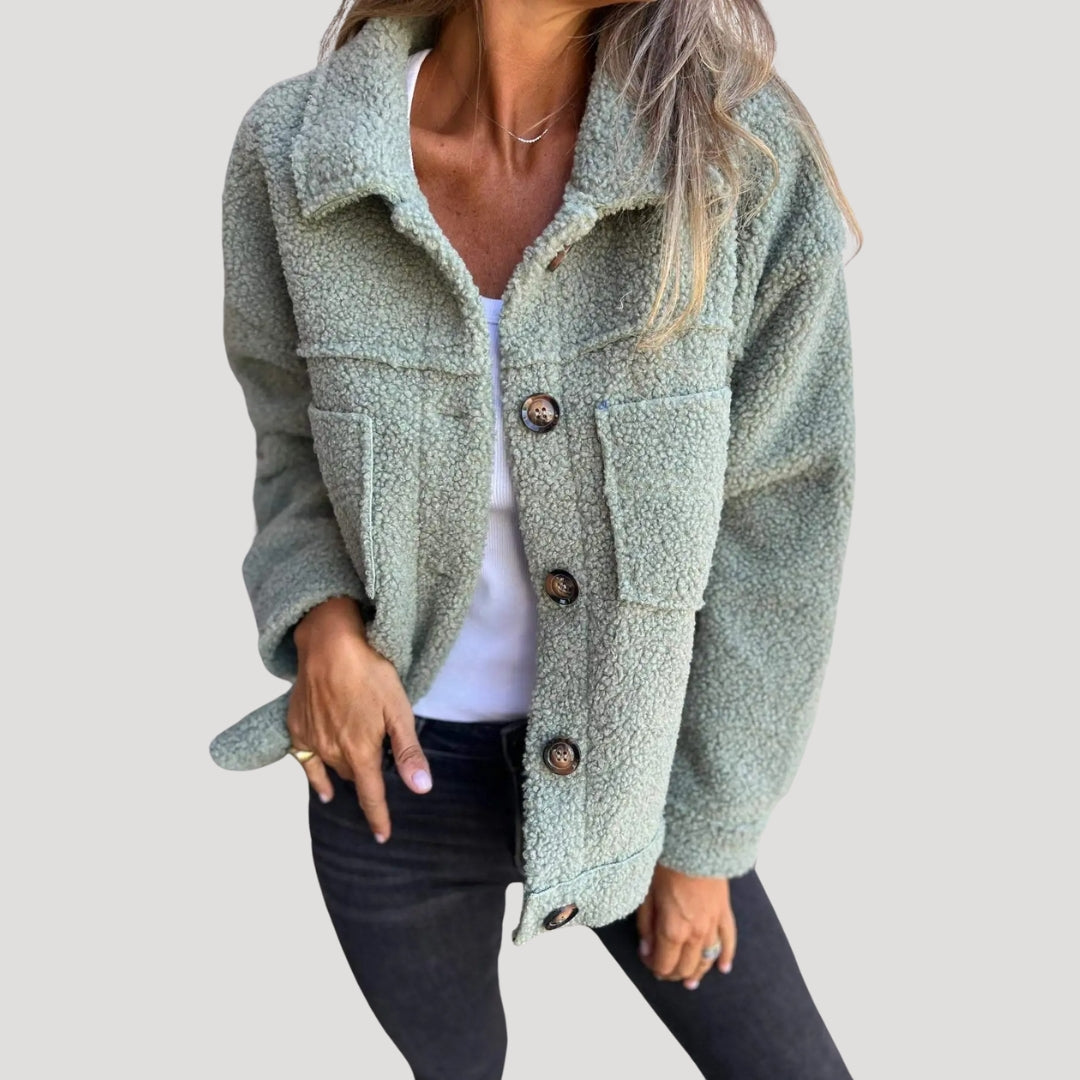 Mirla | Teddy-Fleecejacka - Modeinspirerad Sherpa-Jacka för Vardag och Fritid-Eva Jonsson