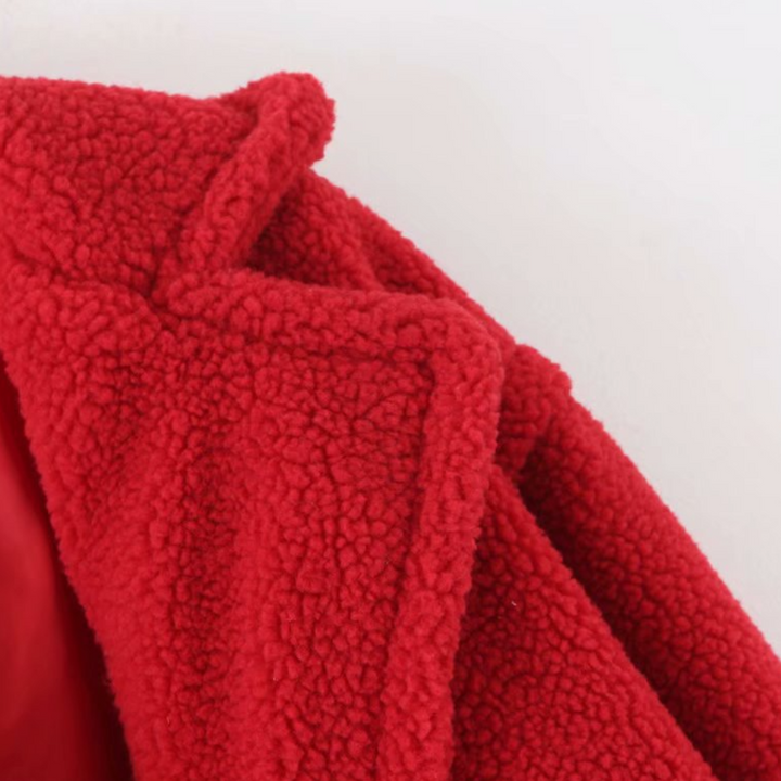 Mirla | Teddy Kappa Lång Faux Shearling Avslappnad Snitt Elegant Reverskrage-Eva Jonsson