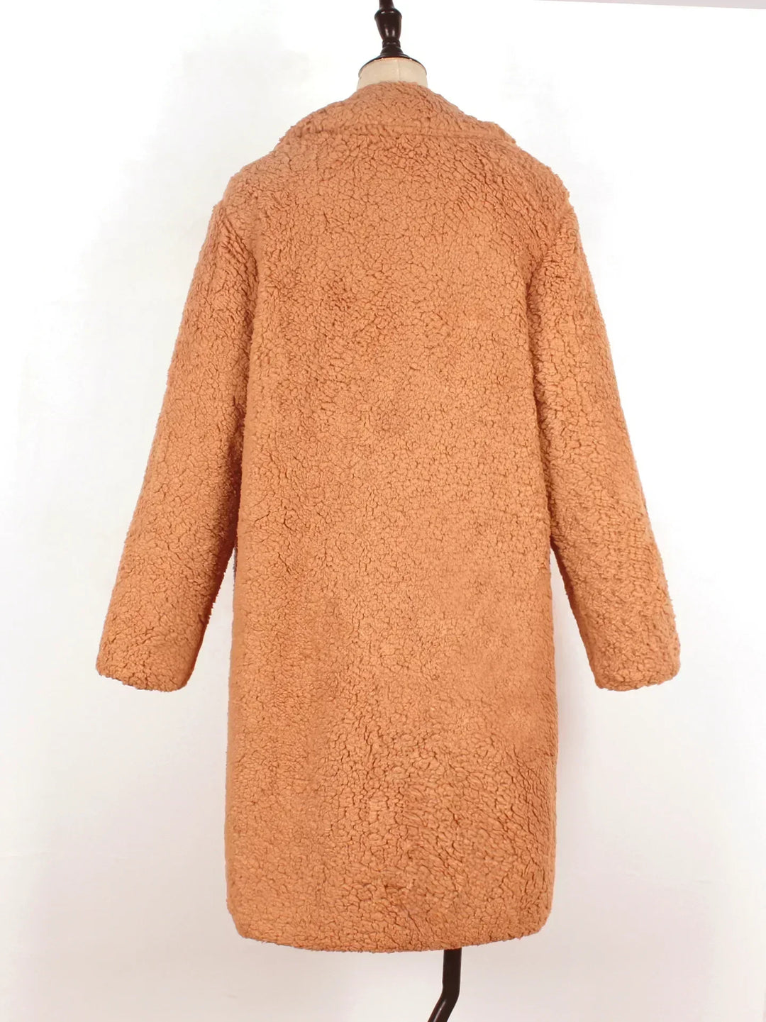 Mirla | Teddy Kappa Mjuk och Varm Oversized Skärning Öppen Framsida Långa Ärmar-Eva Jonsson