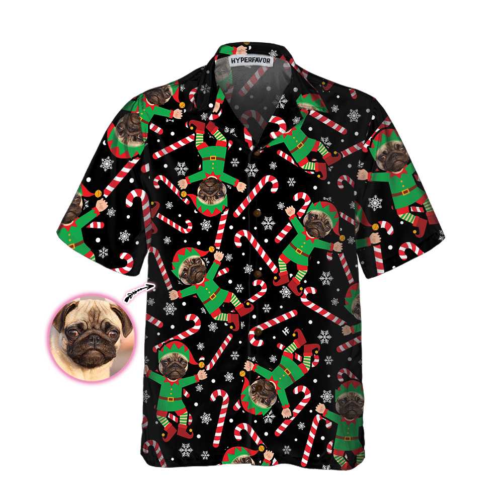 Mirla | The Pug Elf Custom Hawaiian Shirt Fun Pug Christmas Shirt For Men And Women Personalized Christmas Gift-Eva Jonsson