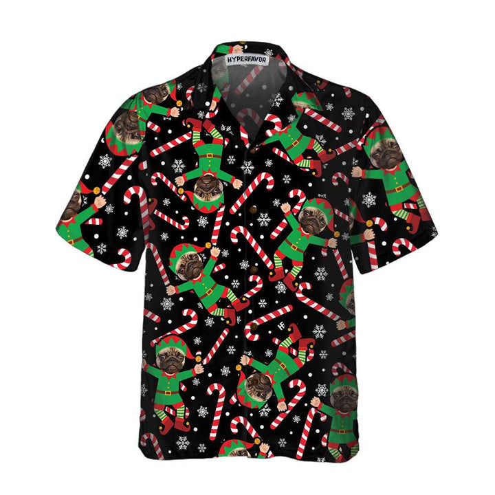 Mirla | The Pug Elf Custom Hawaiian Shirt Fun Pug Christmas Shirt For Men And Women Personalized Christmas Gift-Eva Jonsson