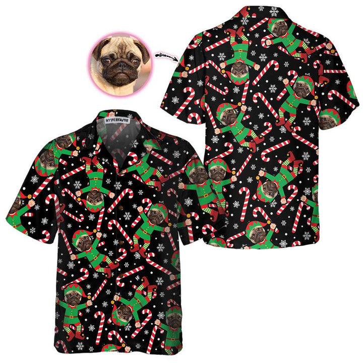 Mirla | The Pug Elf Custom Hawaiian Shirt Fun Pug Christmas Shirt For Men And Women Personalized Christmas Gift-Eva Jonsson