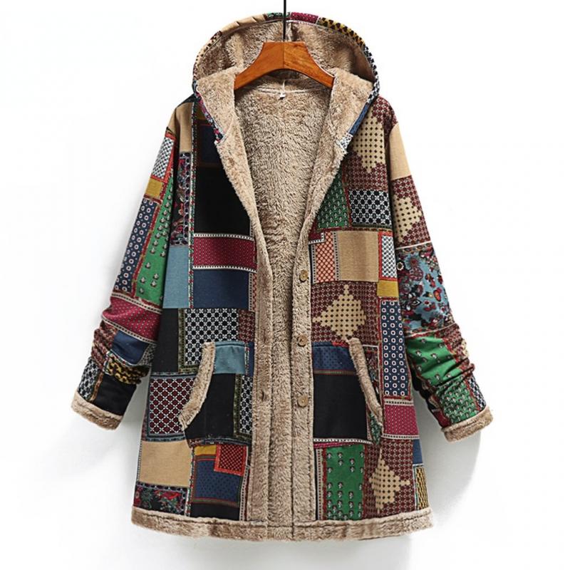 Mirla | Tjock Tryckt Fleece-Jacka-Eva Jonsson