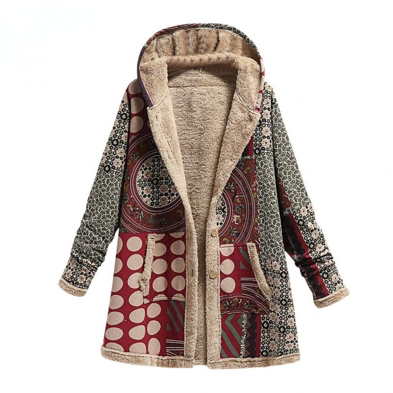 Mirla | Tjock Tryckt Fleece-Jacka-Eva Jonsson
