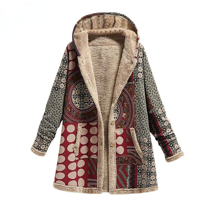 Mirla | Tjock Tryckt Fleece-Jacka-Eva Jonsson