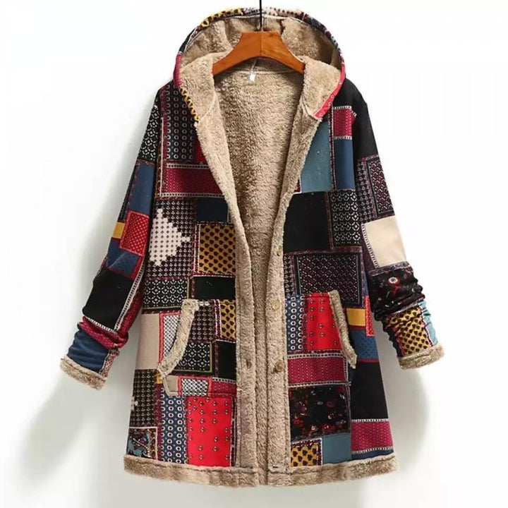 Mirla | Tjock Tryckt Fleece-Jacka-Eva Jonsson