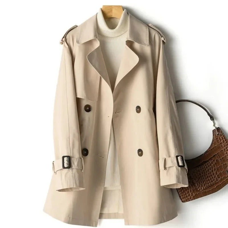 Mirla | Trenchcoat med Dubbel Knapprad-Eva Jonsson