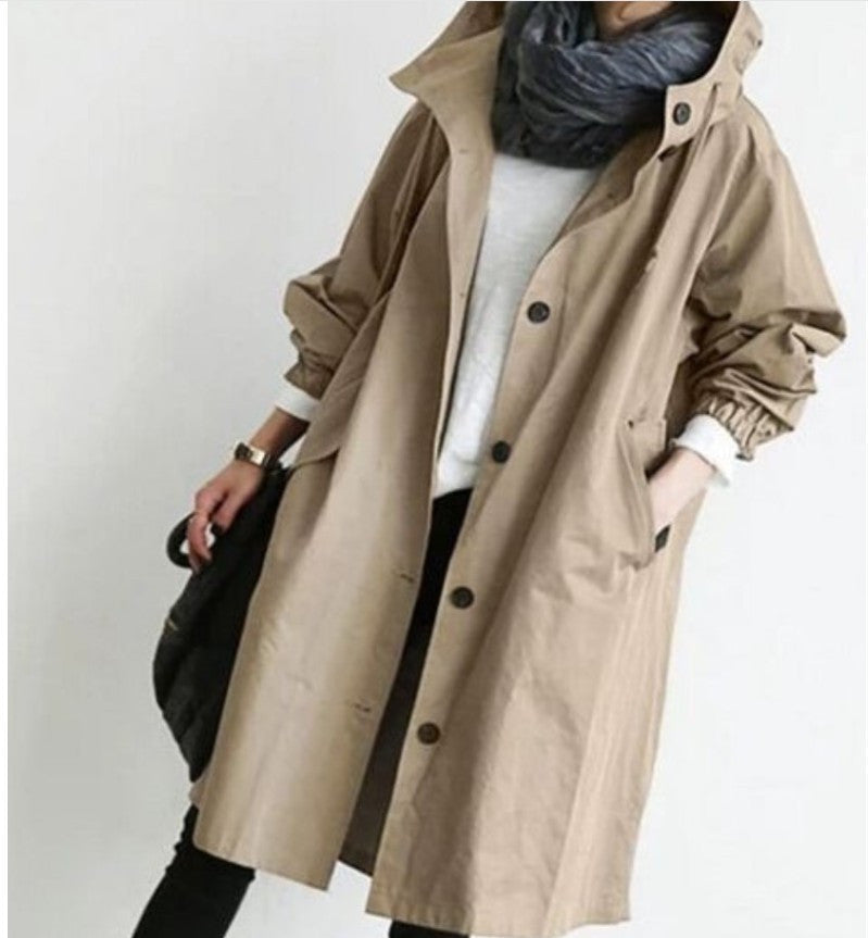Mirla | Trenchcoat med huva-Eva Jonsson