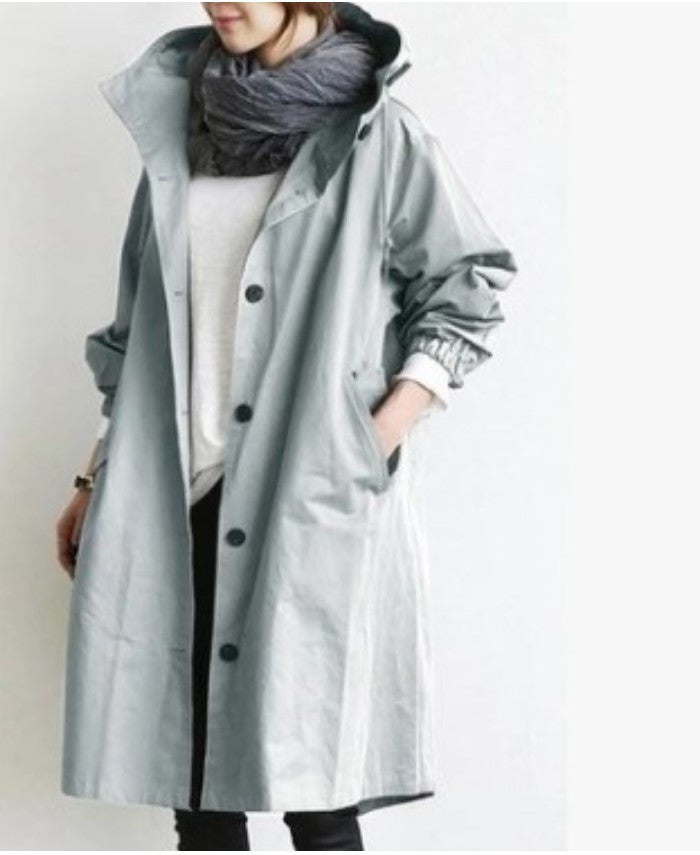Mirla | Trenchcoat med huva-Eva Jonsson