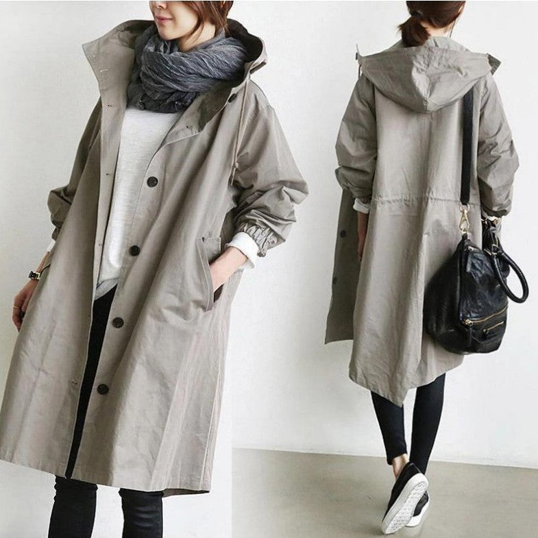 Mirla | Trenchcoat med huva-Eva Jonsson