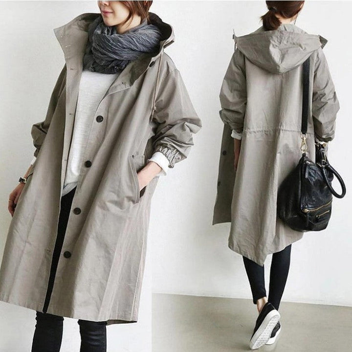 Mirla | Trenchcoat med huva-Eva Jonsson