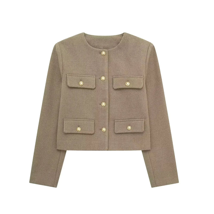 Mirla | Trendy Knäppt Kort Blazer-Eva Jonsson